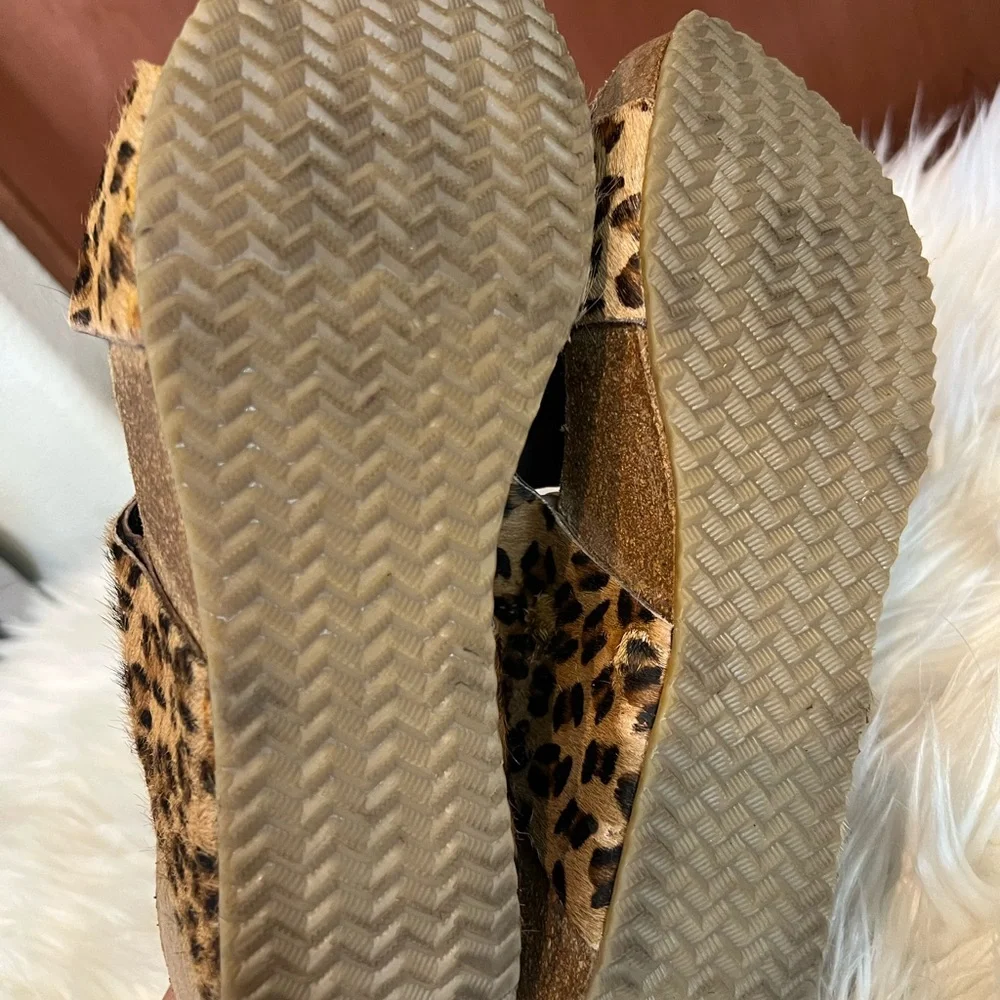 Rebels cheetah Cork Wedge‎ Sandal